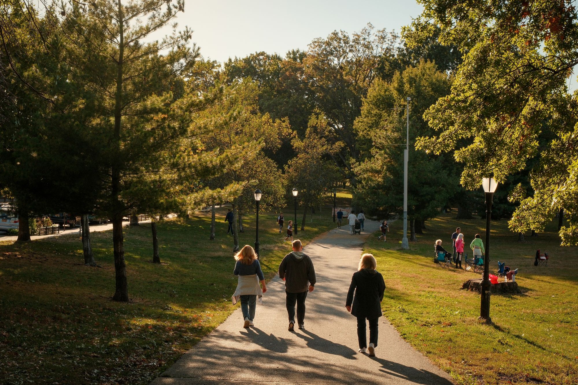 Walking at Juniper Valley Park, Queens