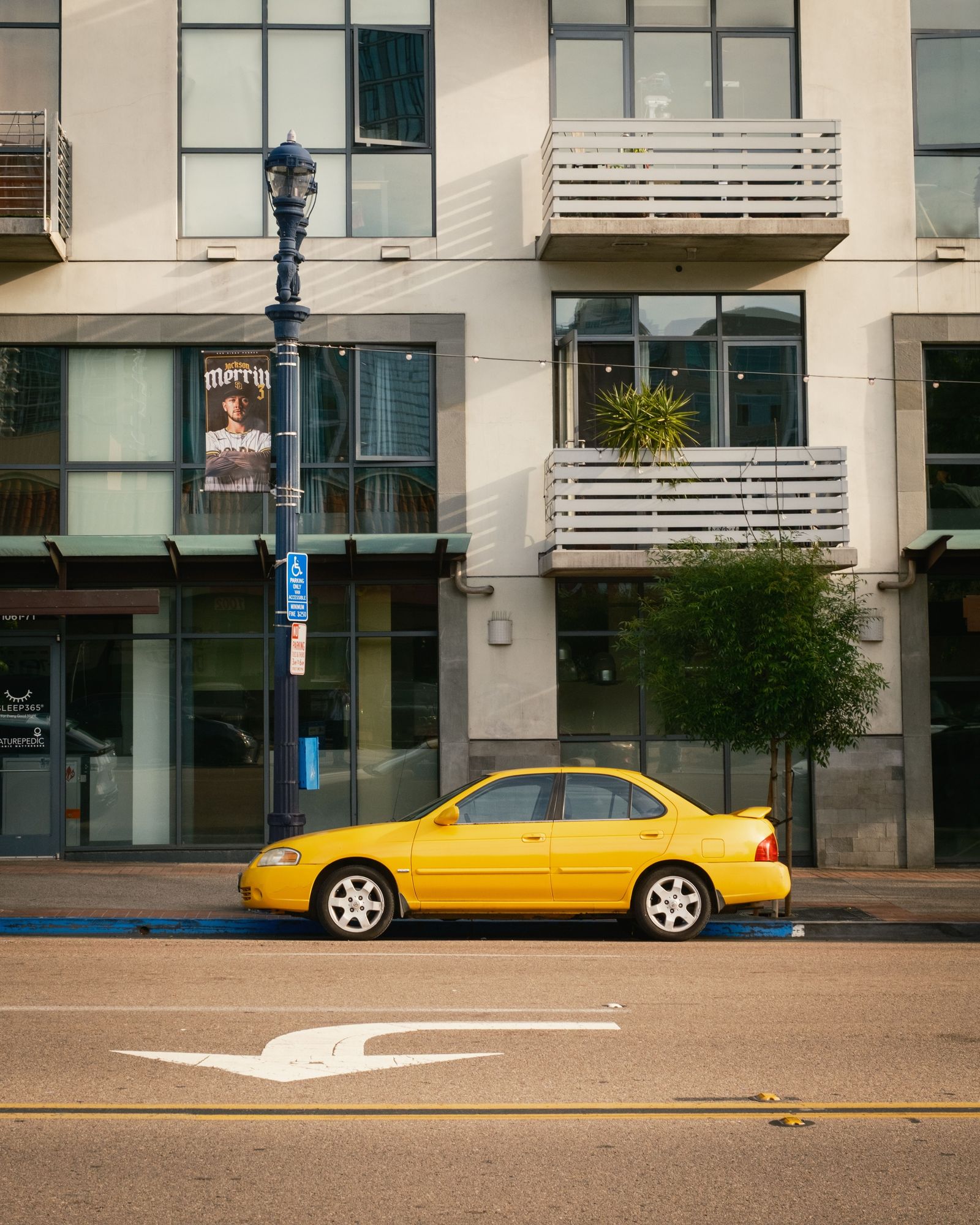 Yellow Car in East Village, San Diego