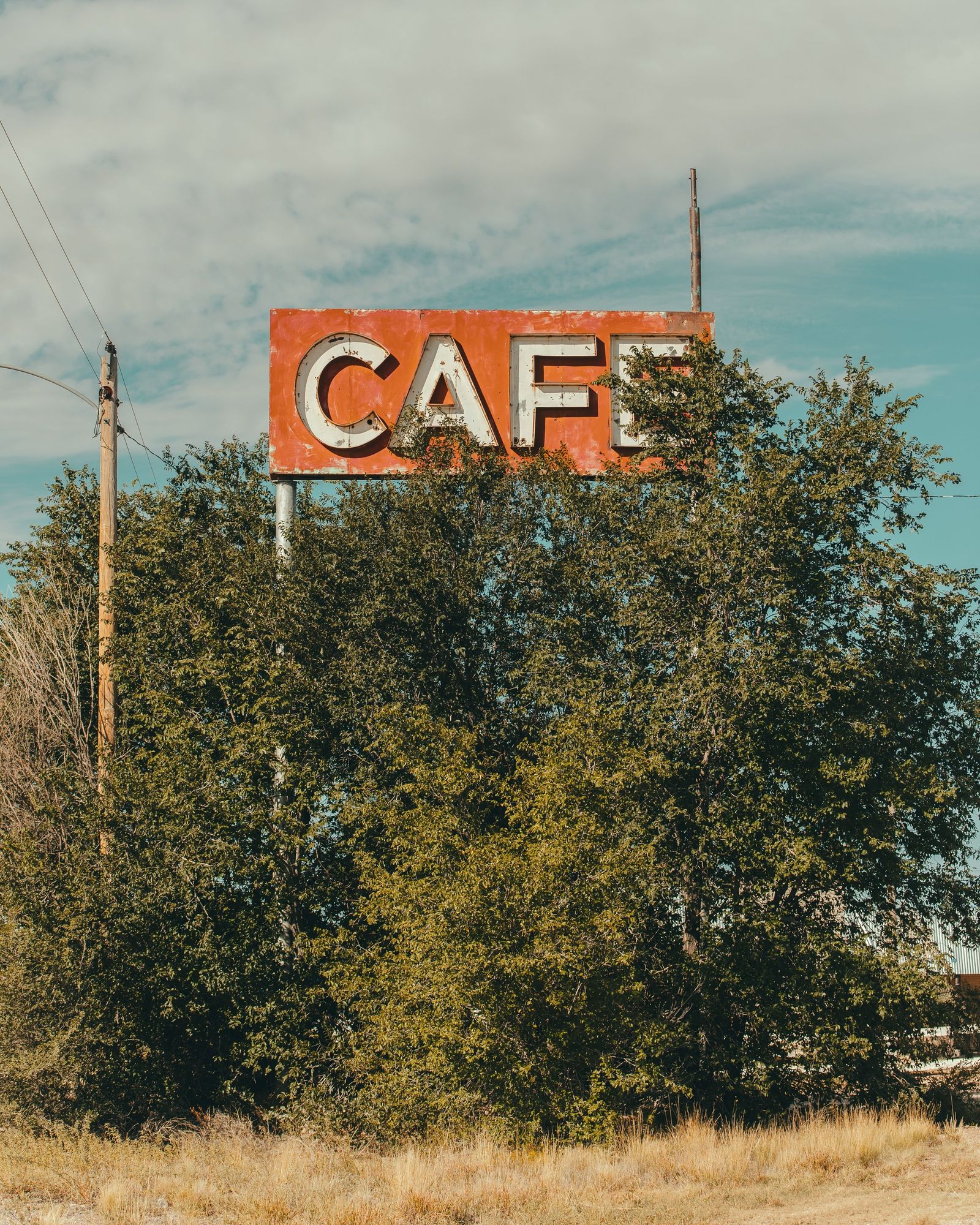 Abandoned Cafe Sign in Vaughn 02