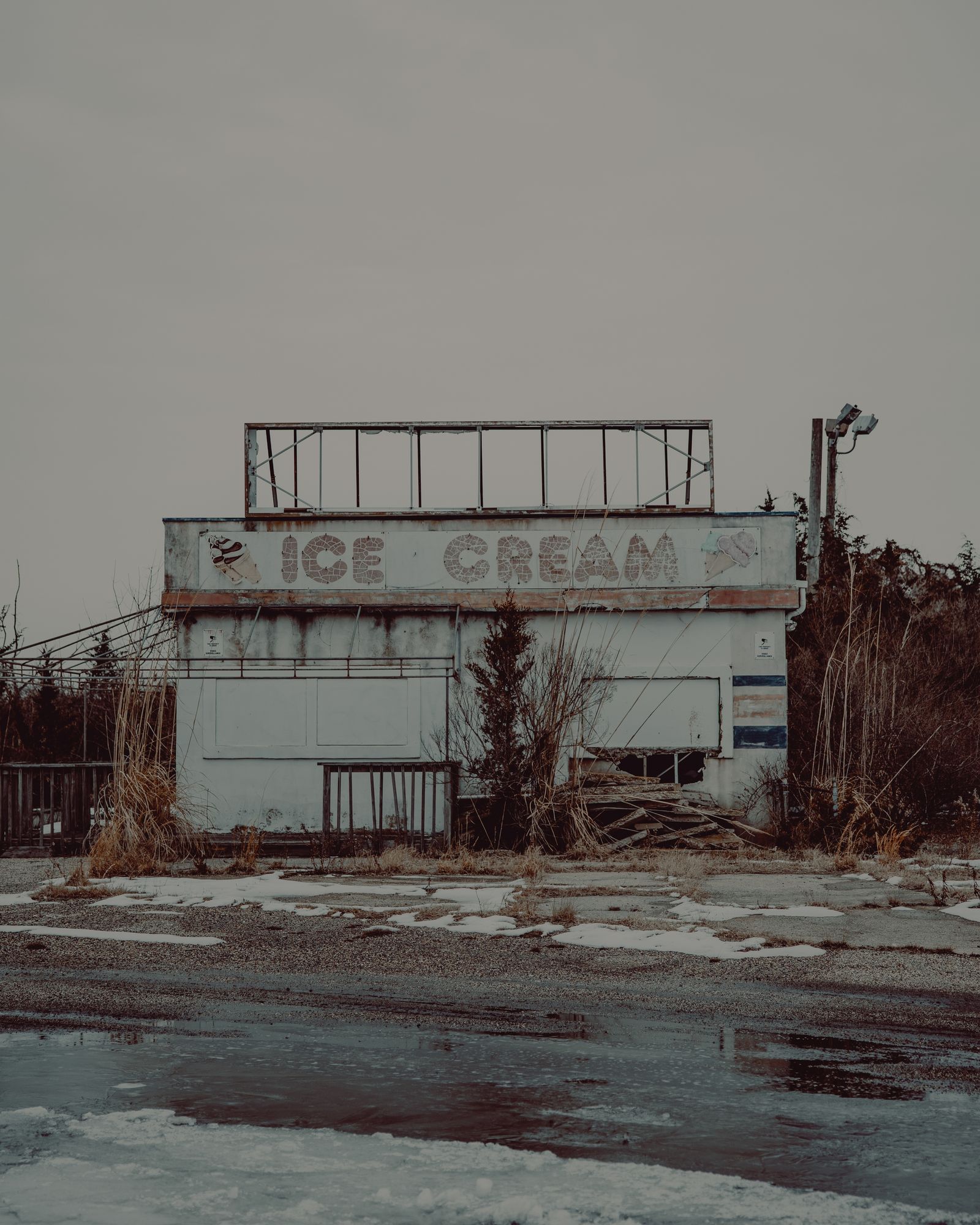 Abandoned Ice Cream Stand in Winter 02