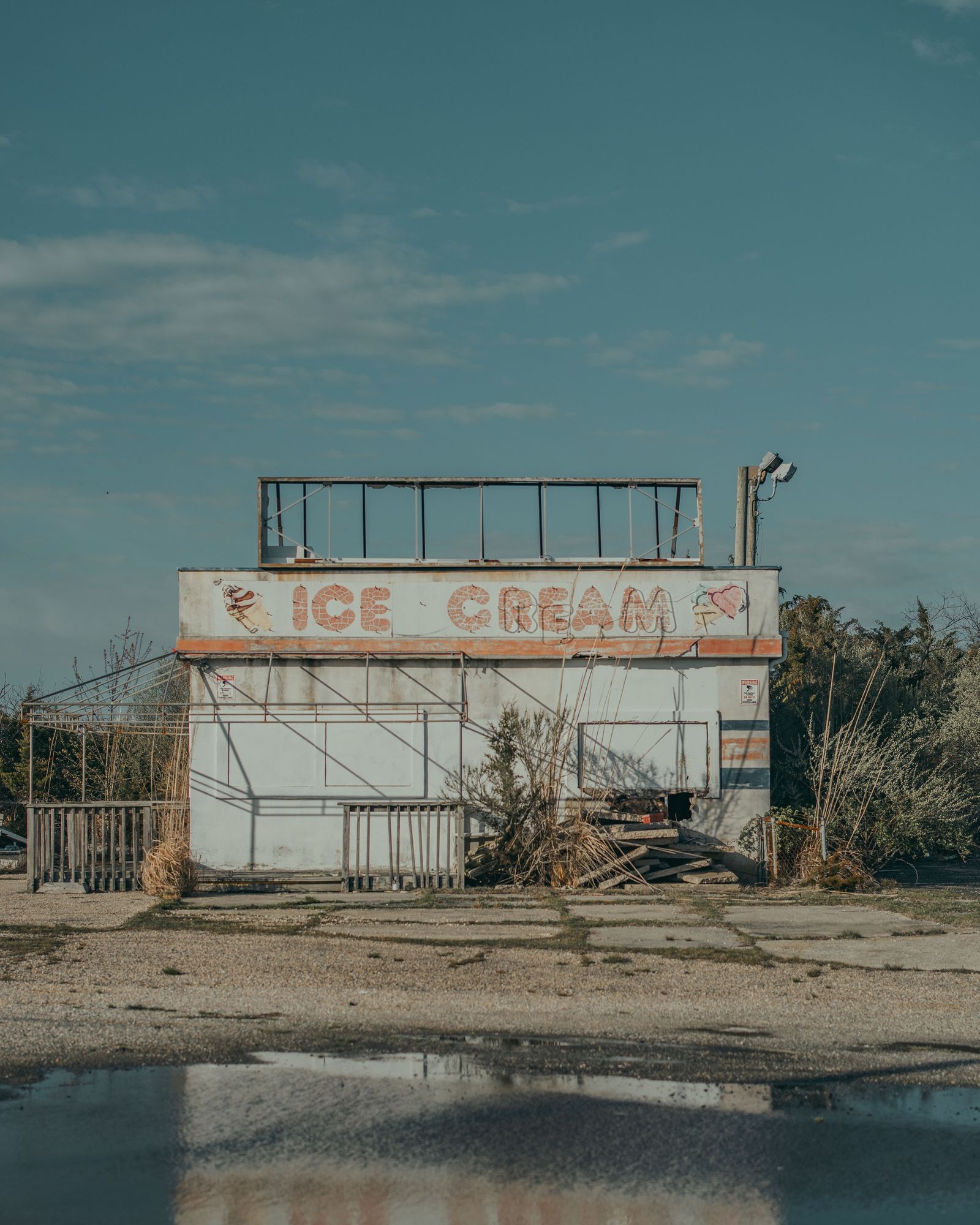 Abandoned Ice Cream Stand in Spring