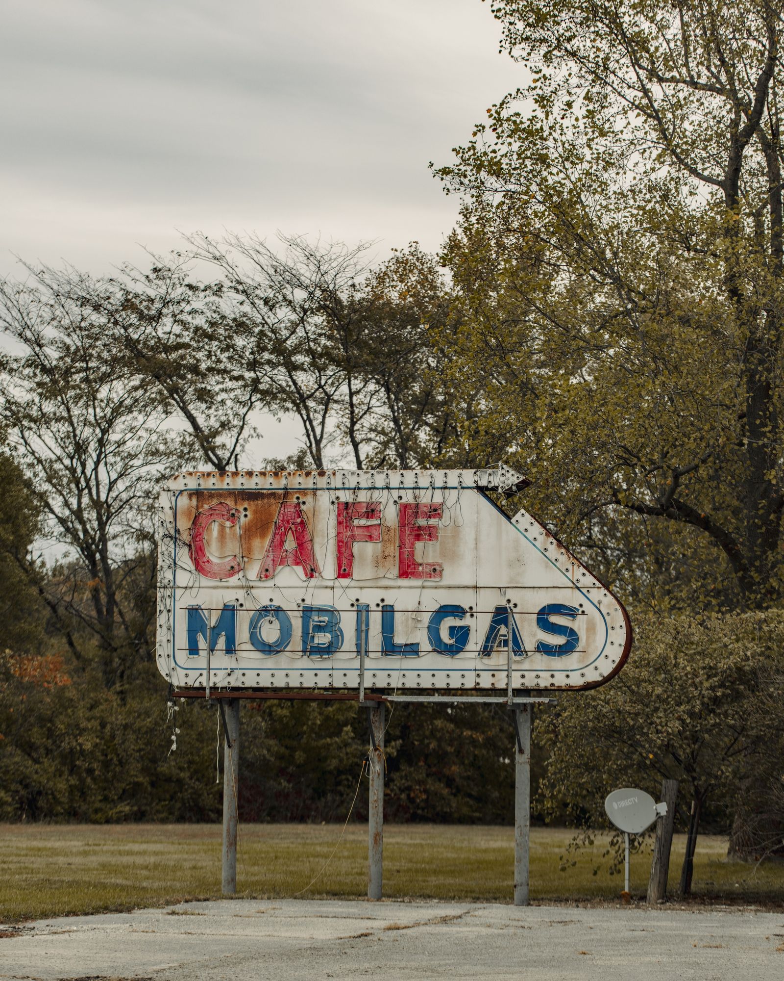 Abandoned Mobil Gas Sign