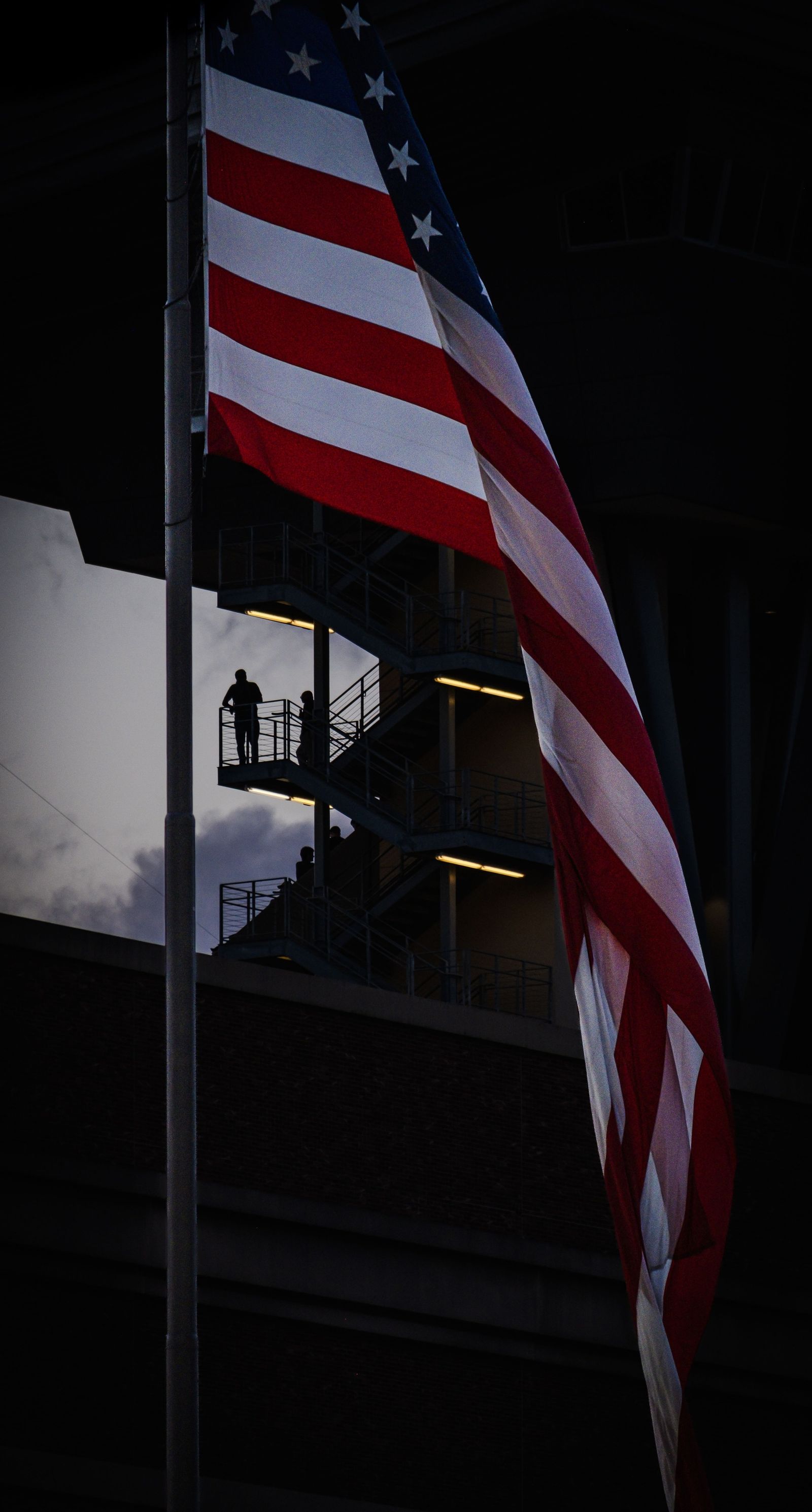 American flag and Kyle Field Football Stadium 2