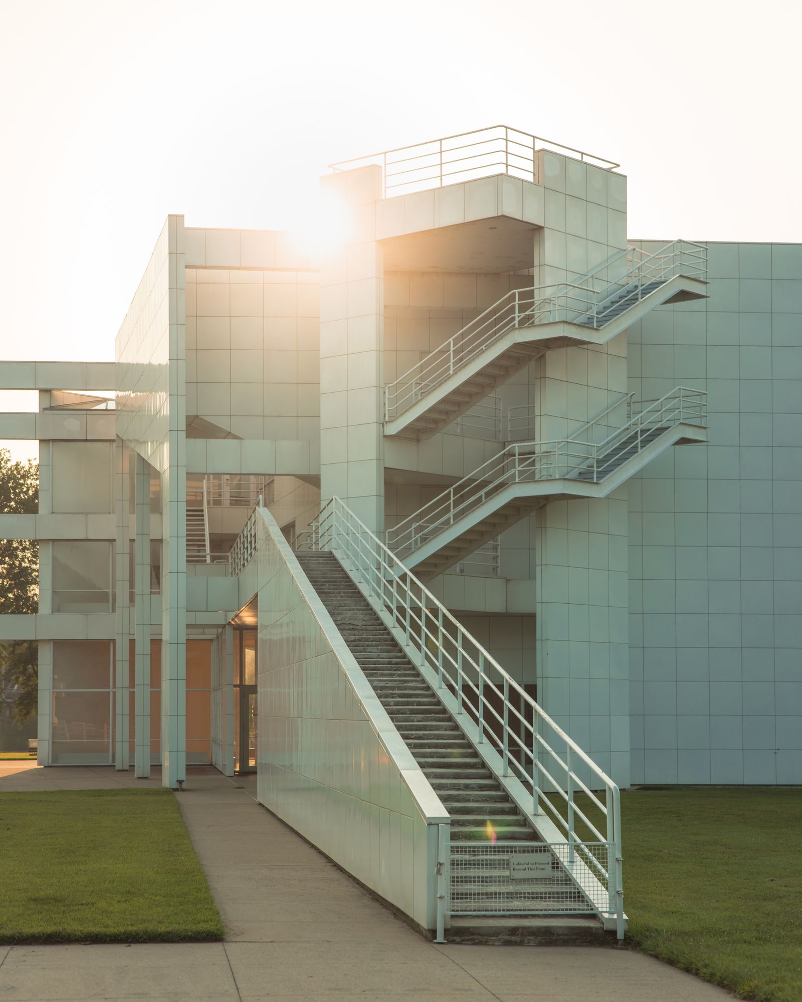 Atheneum Visitors Center at Sunset 01