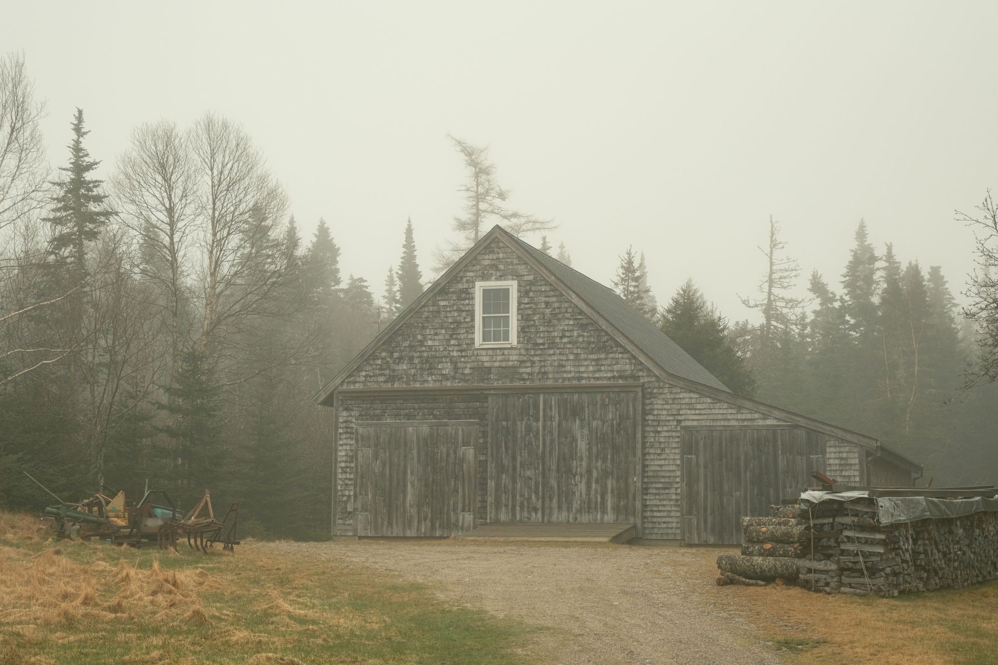 Barn in Fog, Beals Island 05