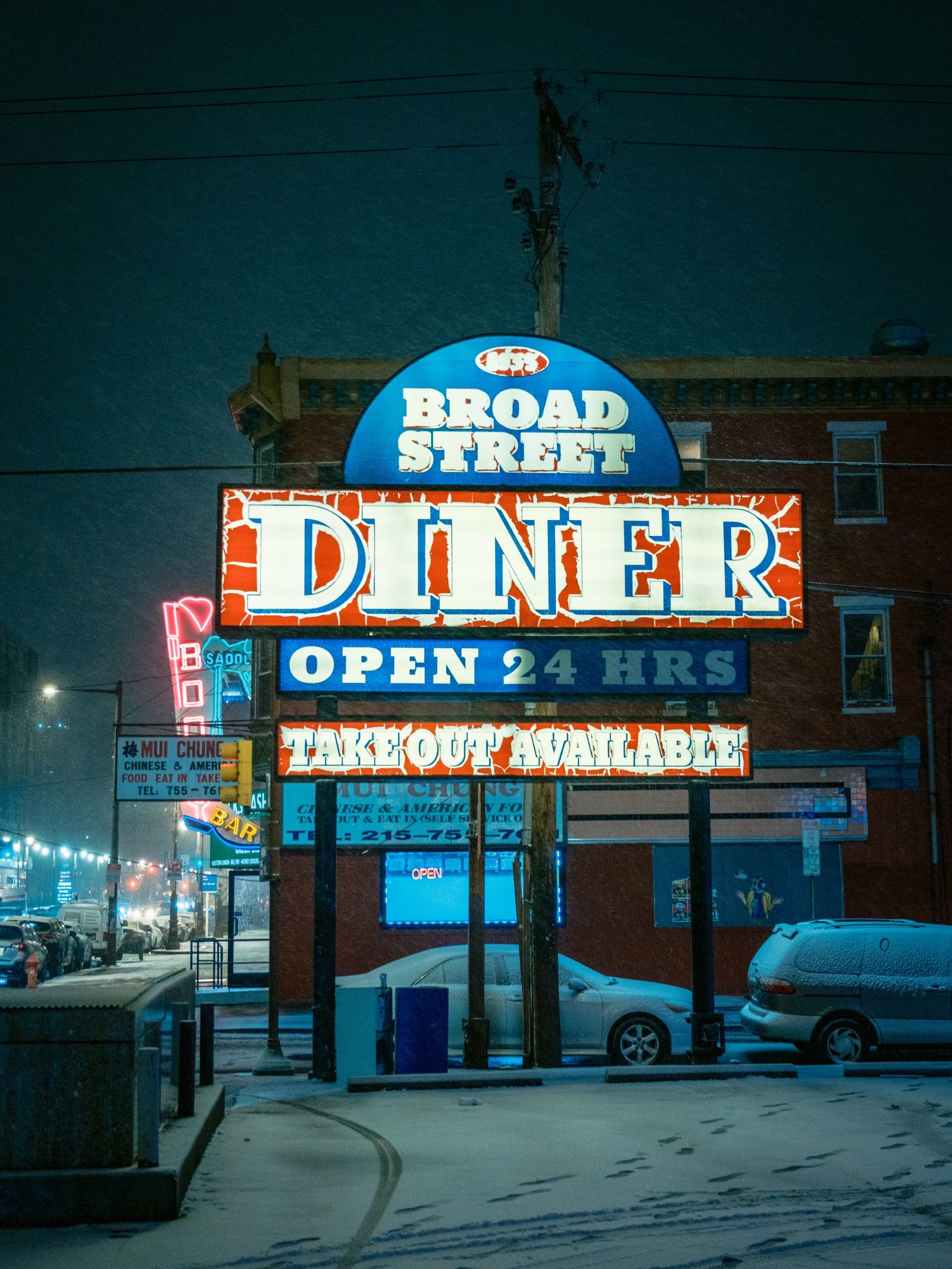 Broad Street Diner in Snow, Philadelphia 02