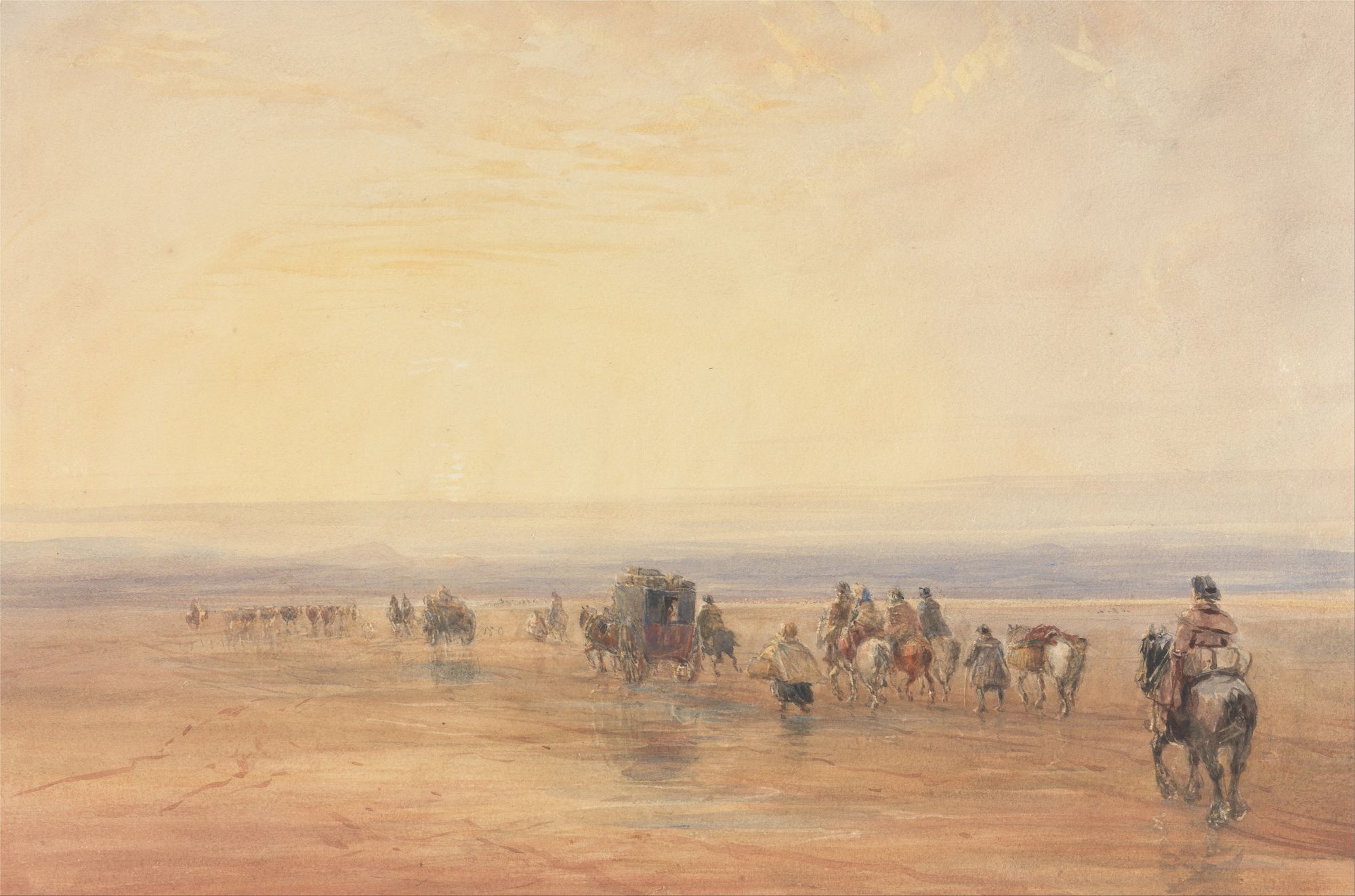 Crossing Lancaster Sands (mid 1830s)