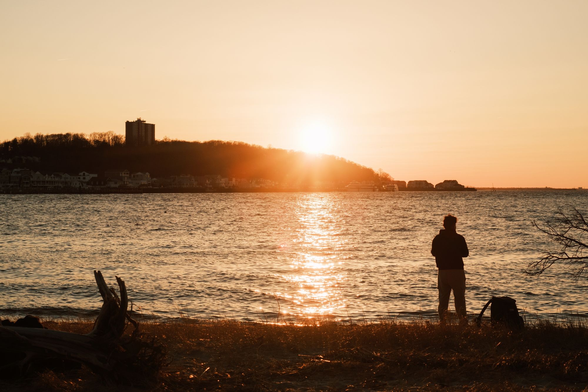 Fishing at Sunset, Sandy Hook 01