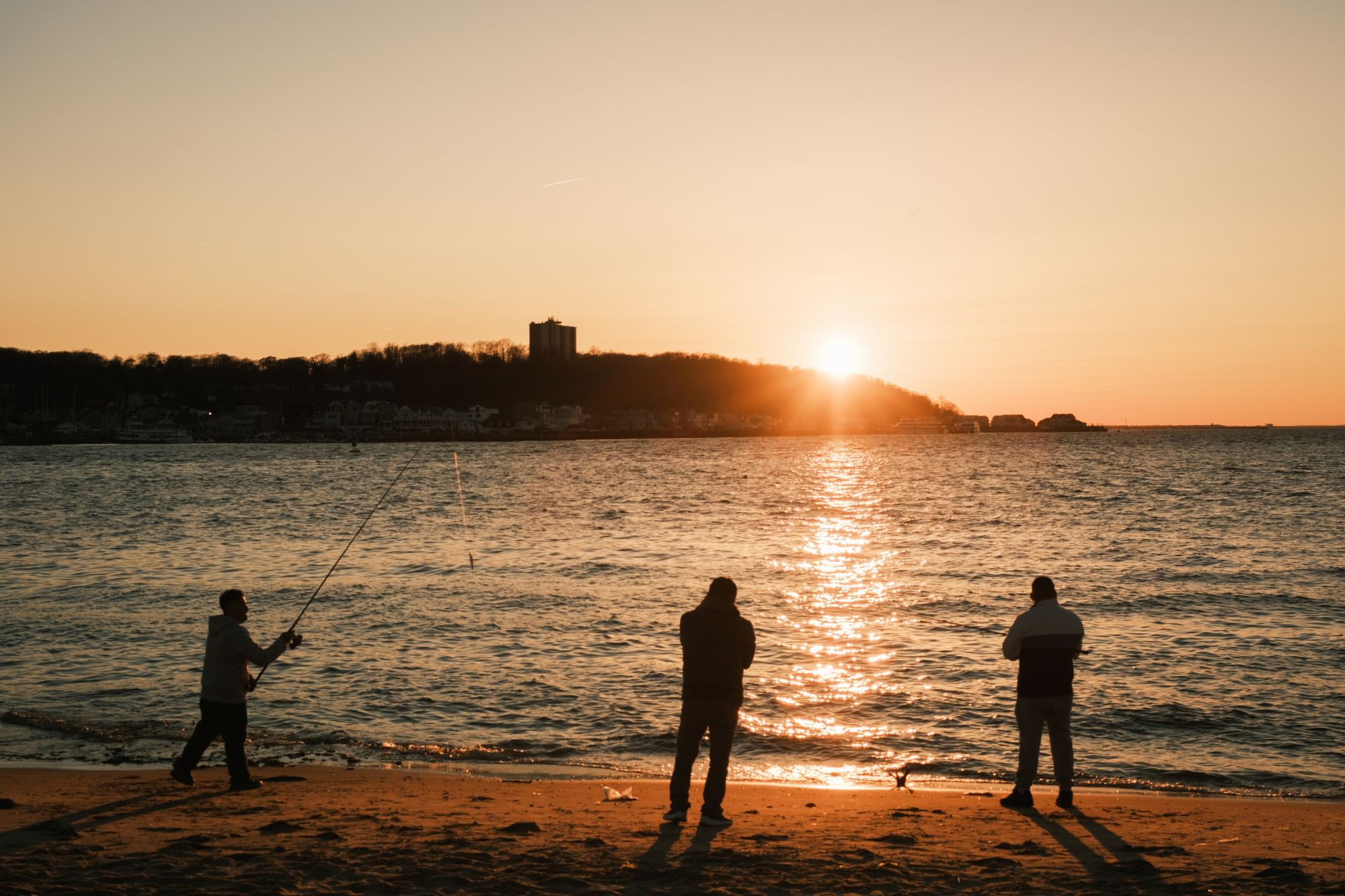 Fishing at Sunset, Sandy Hook 02