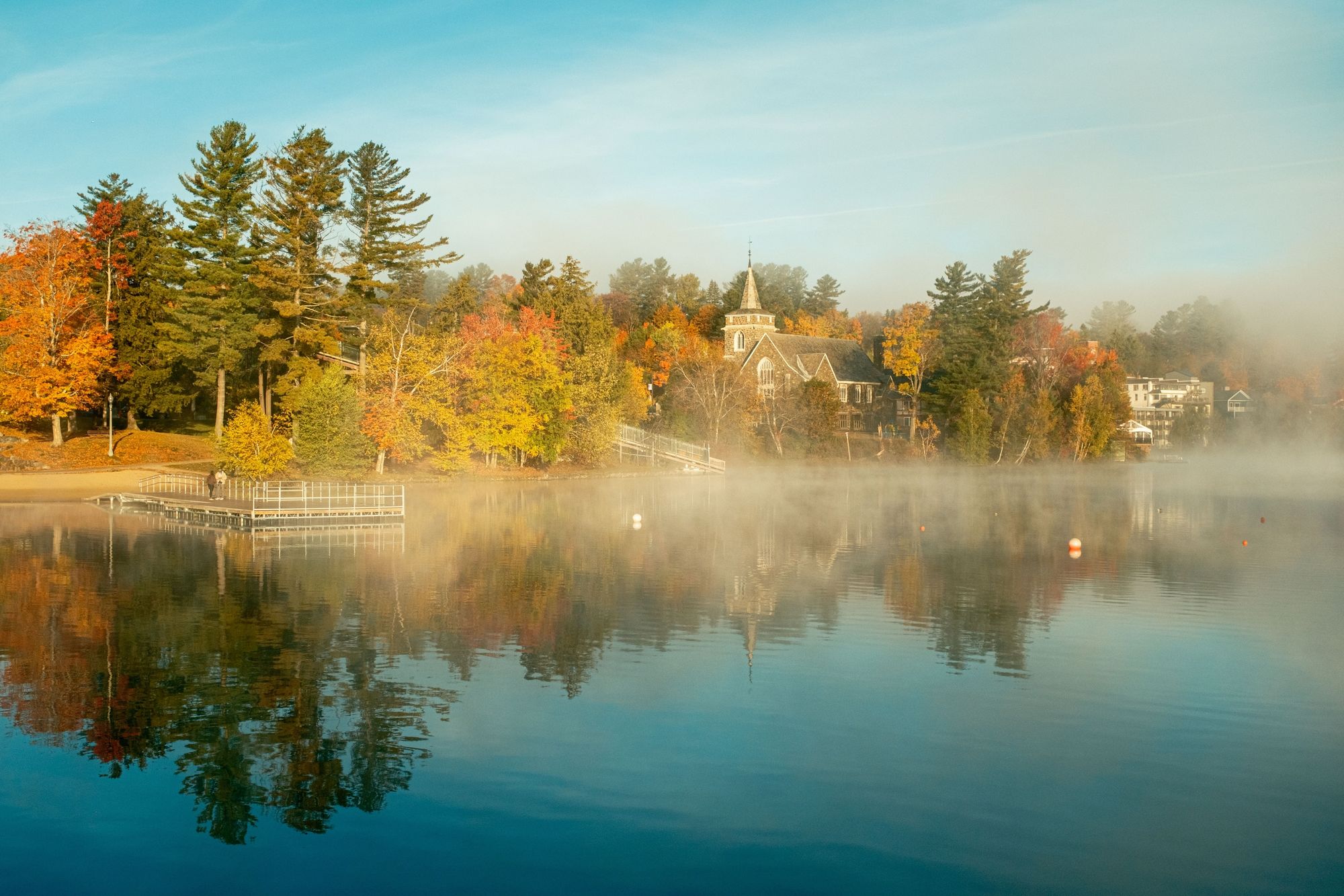 Foggy Autumn Morning, Lake Placid