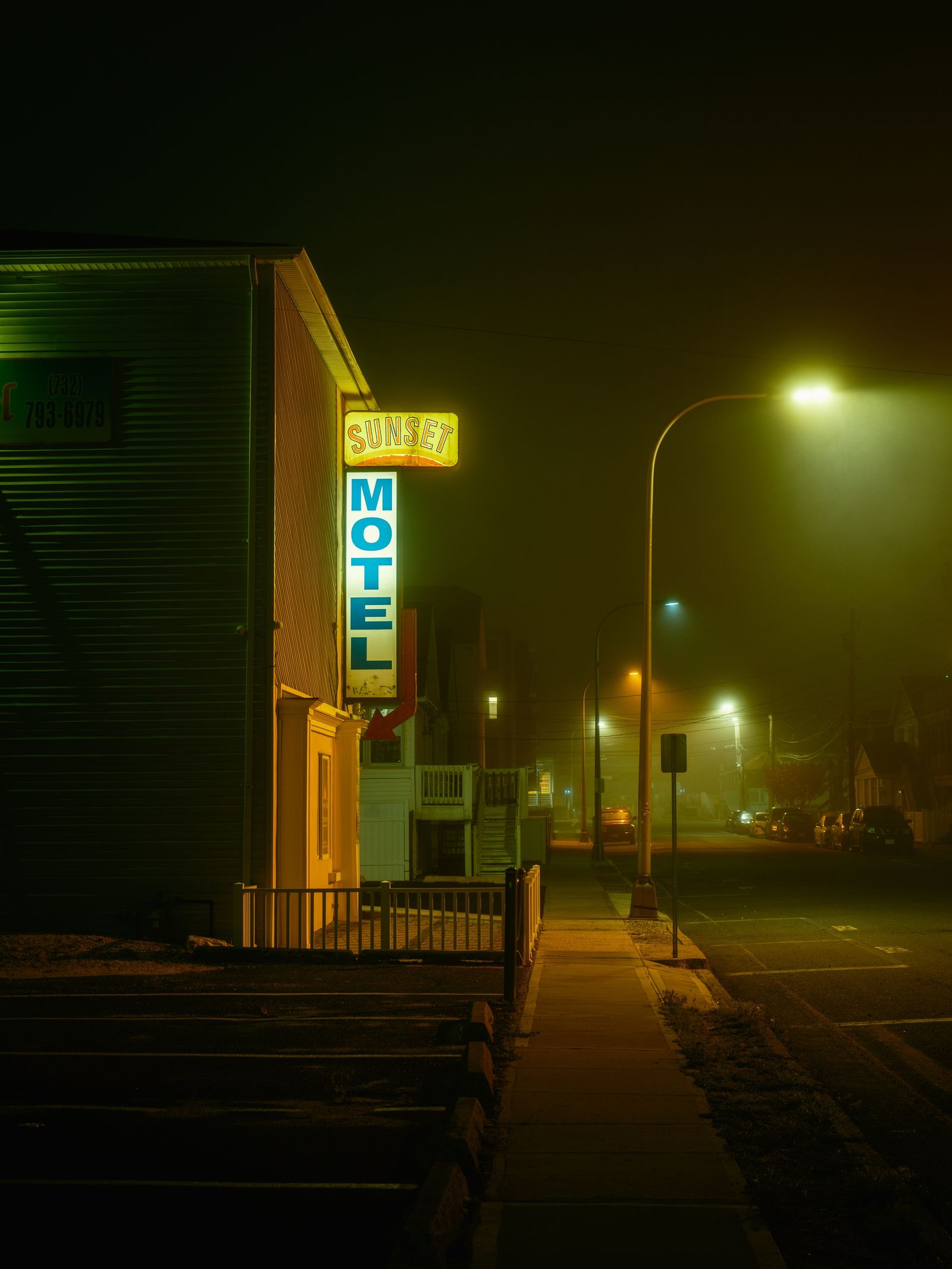 Foggy Night at Sunset Motel, Seaside Heights