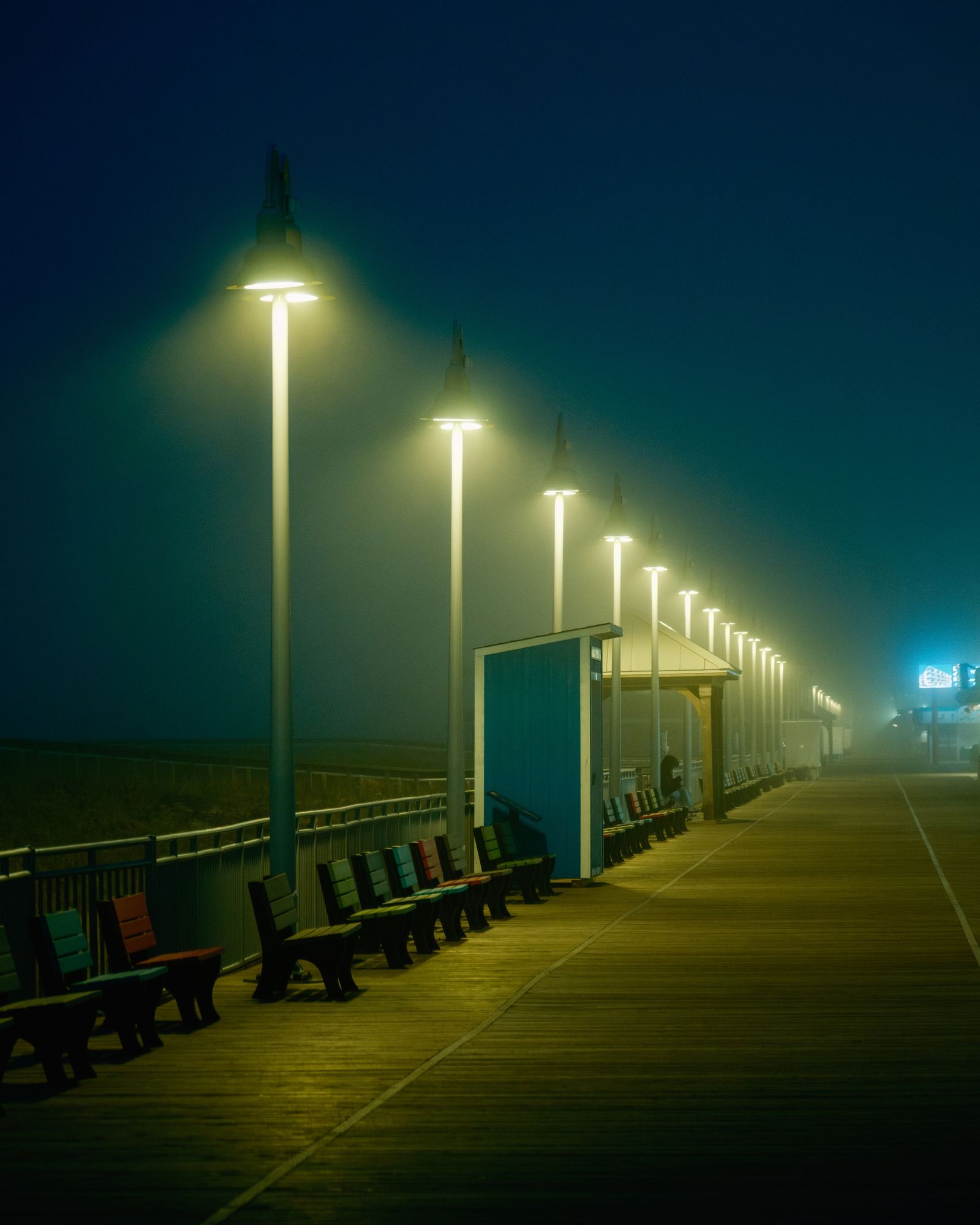 Foggy Night on the Boardwalk, Seaside Heights