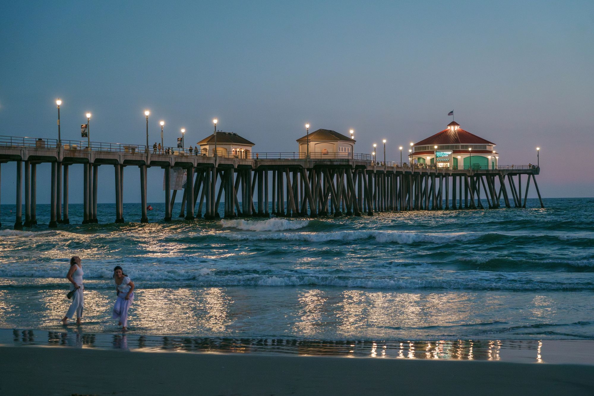 Huntington Beach Pier at Night