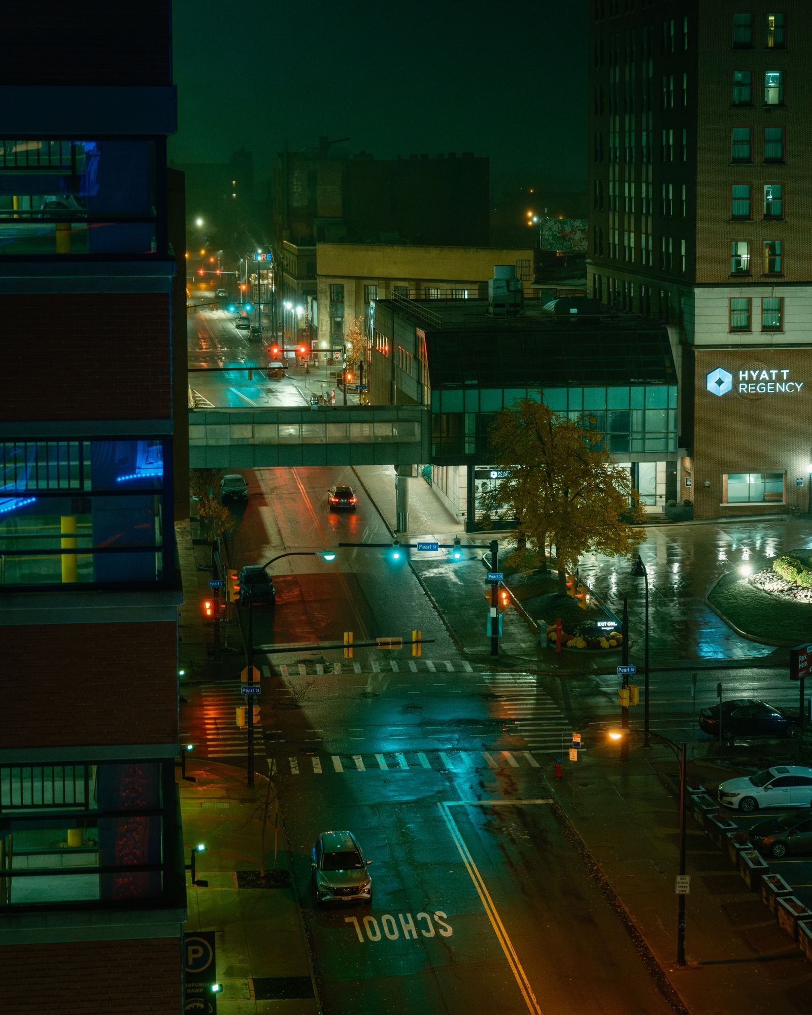 Huron Street at Night, Buffalo