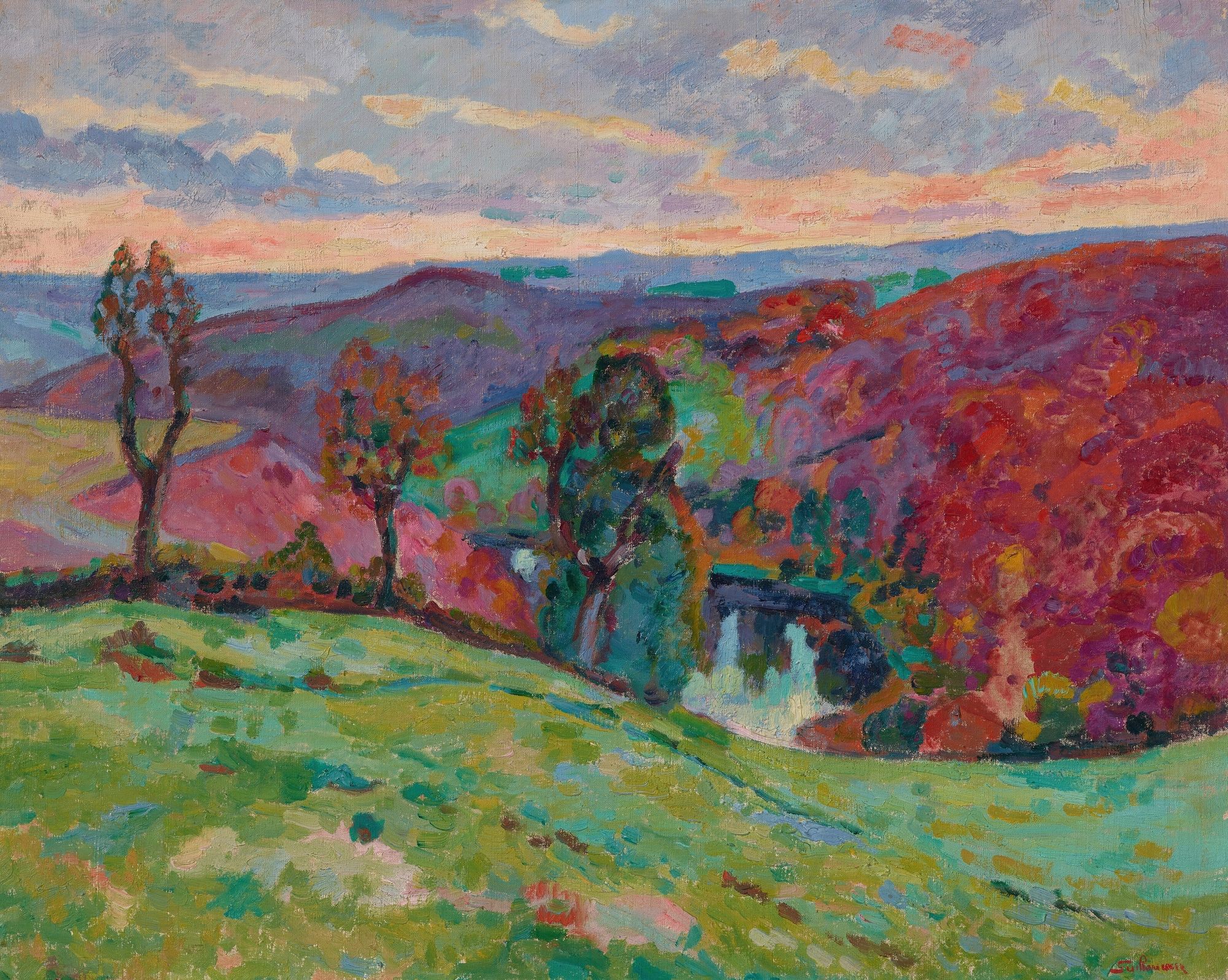 La vallée de la Creuse et le Puy Barriou (circa 1922)
