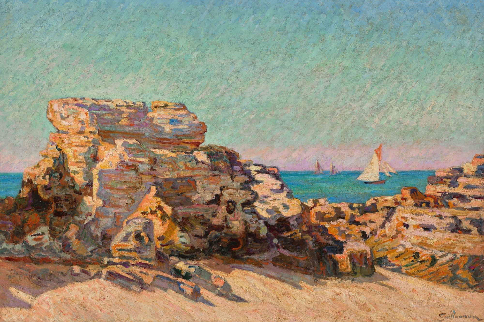 Le rocher du Platin à Saint-Palais (1893)