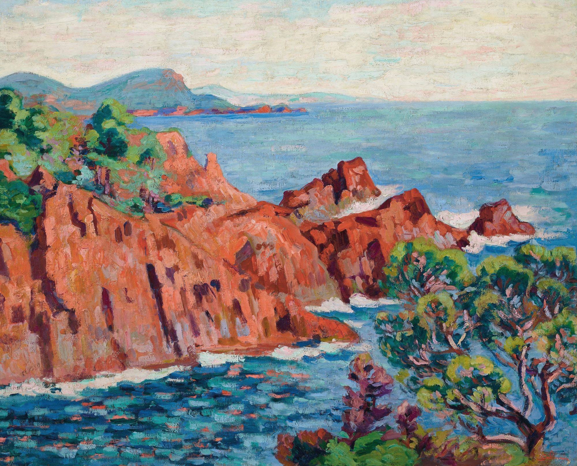 Les roches rouges à Agay (circa 1912)