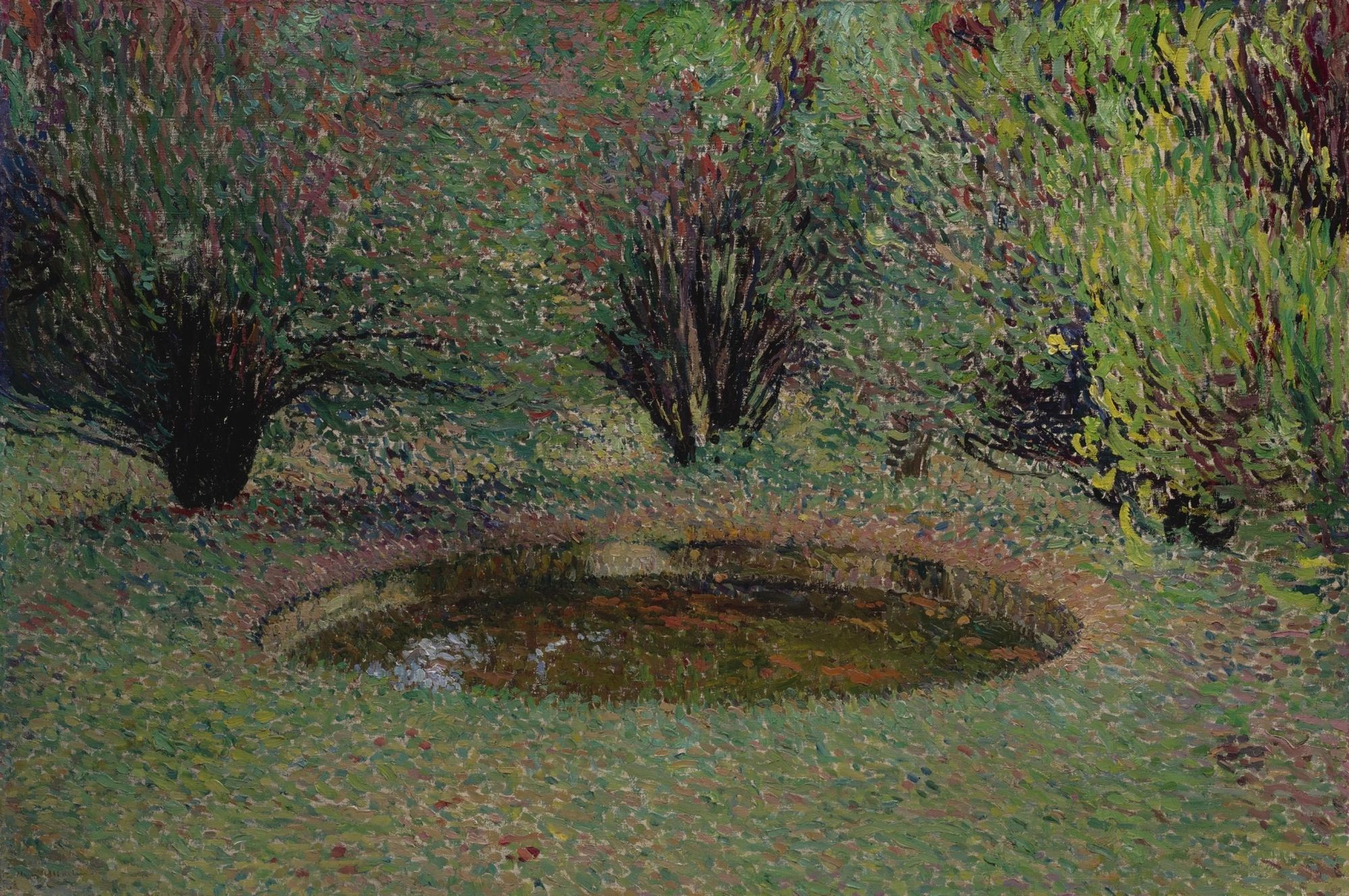 Marquayrol, le bassin aux thuyas (circa 1920.)
