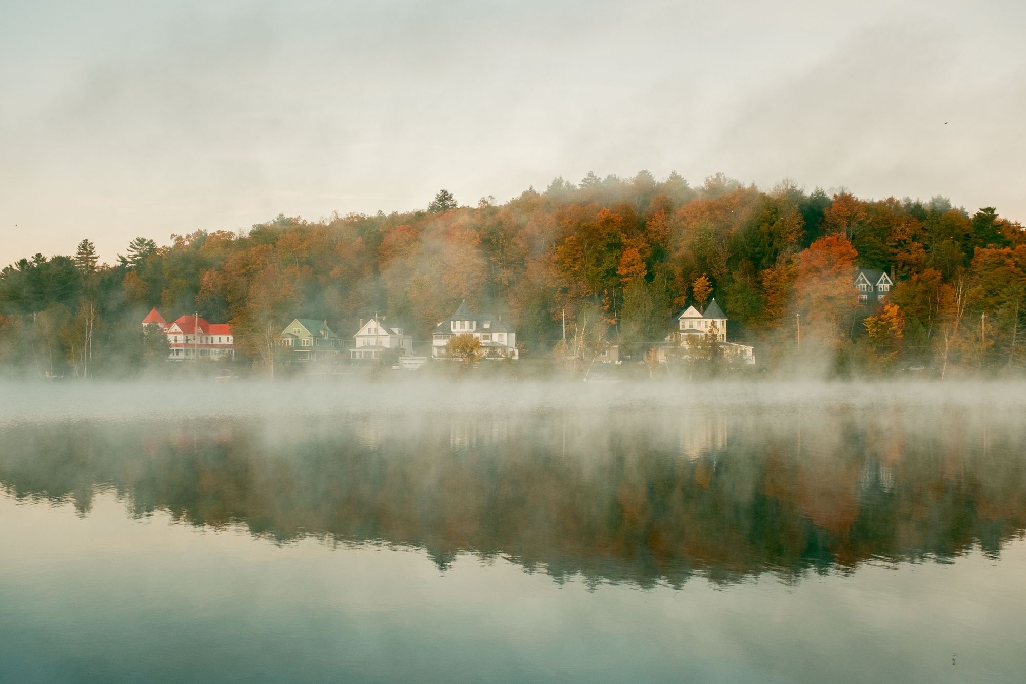 Morning Fog on Saranac Lake