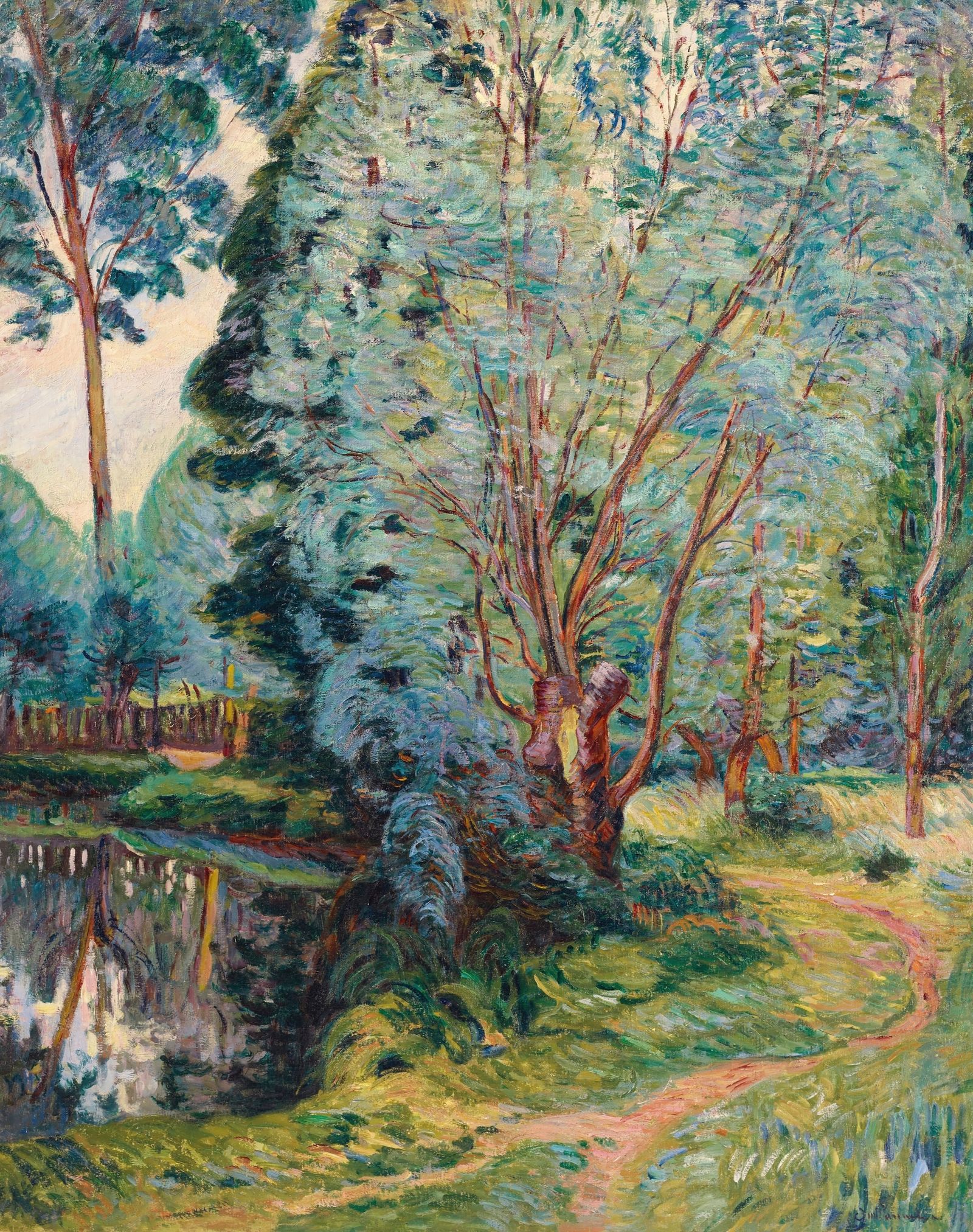 Paysage boise à l’étang (circa 1890)
