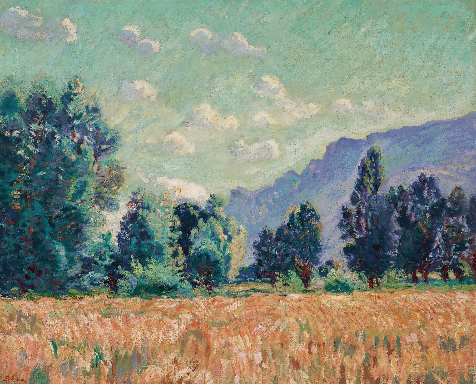 Pontcharra, Vallée de l’Isère, le Mont Granier dans le fond (1901)