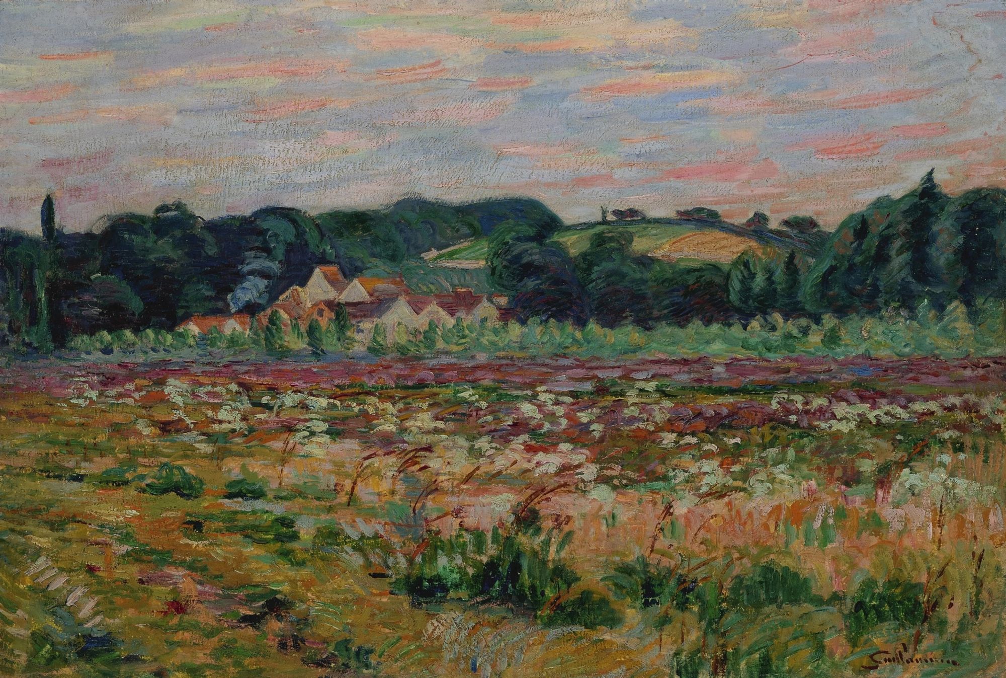 Prairie à Epinay sur Orge, le soir (circa 1888)