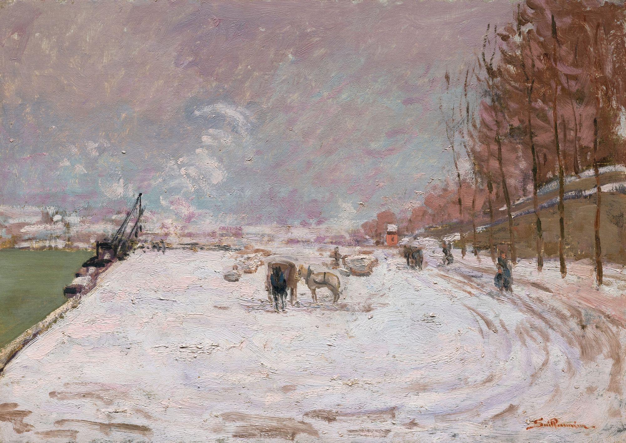 Quai Saint-Bernard sous la neige, Paris (1882-1887)