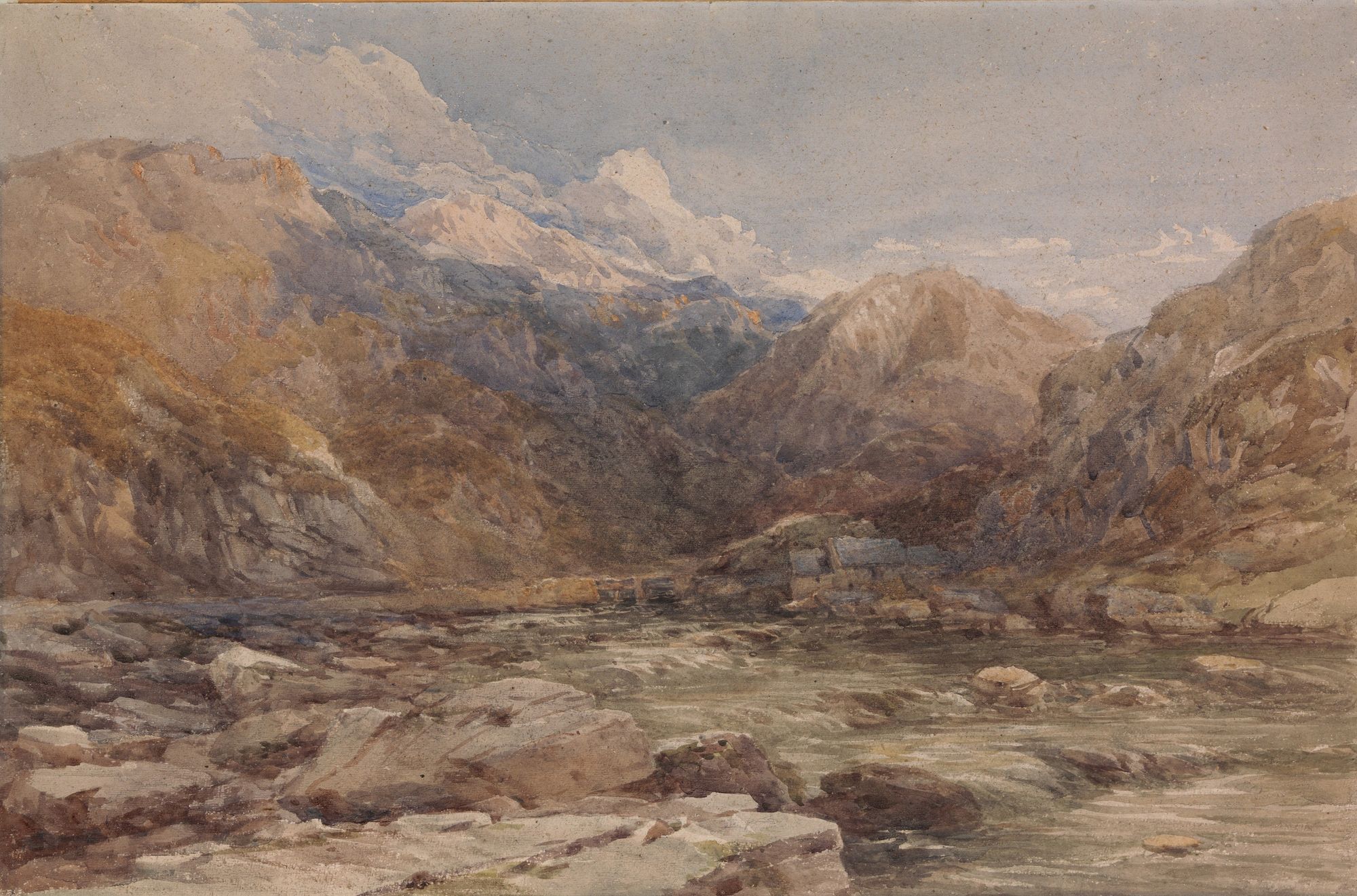 River Landscape in Wales (ca. 1850)