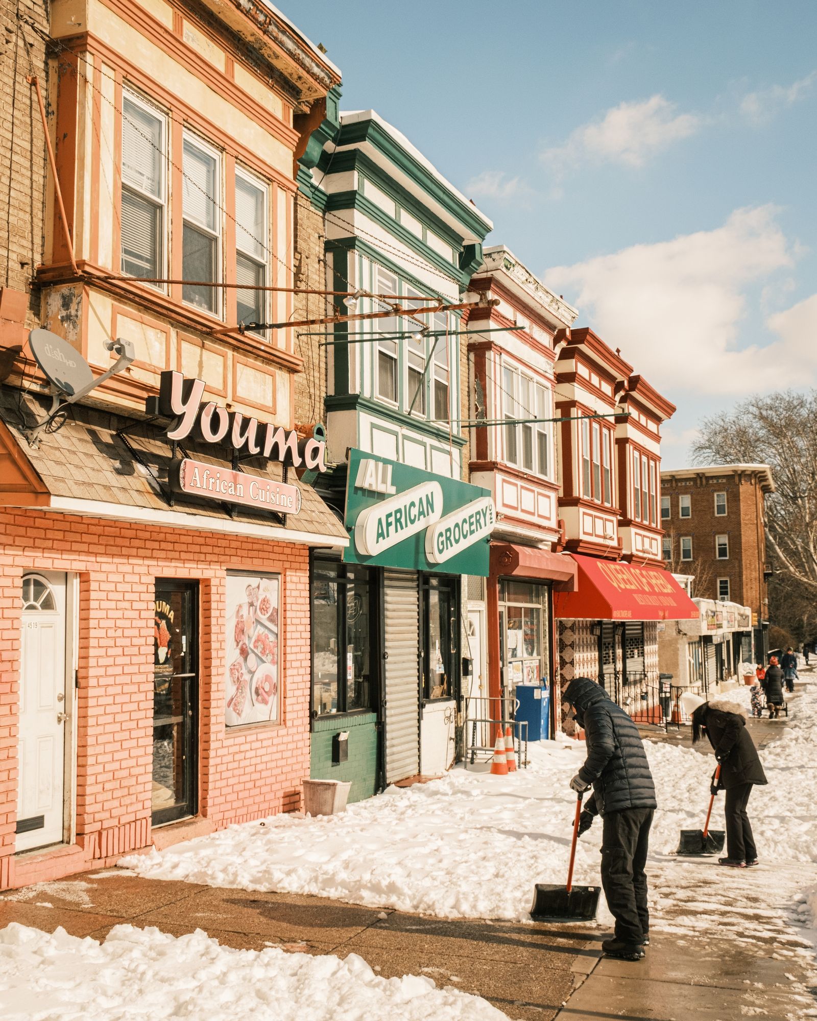 Shoveling on Baltimore Avenue, Philadelphia