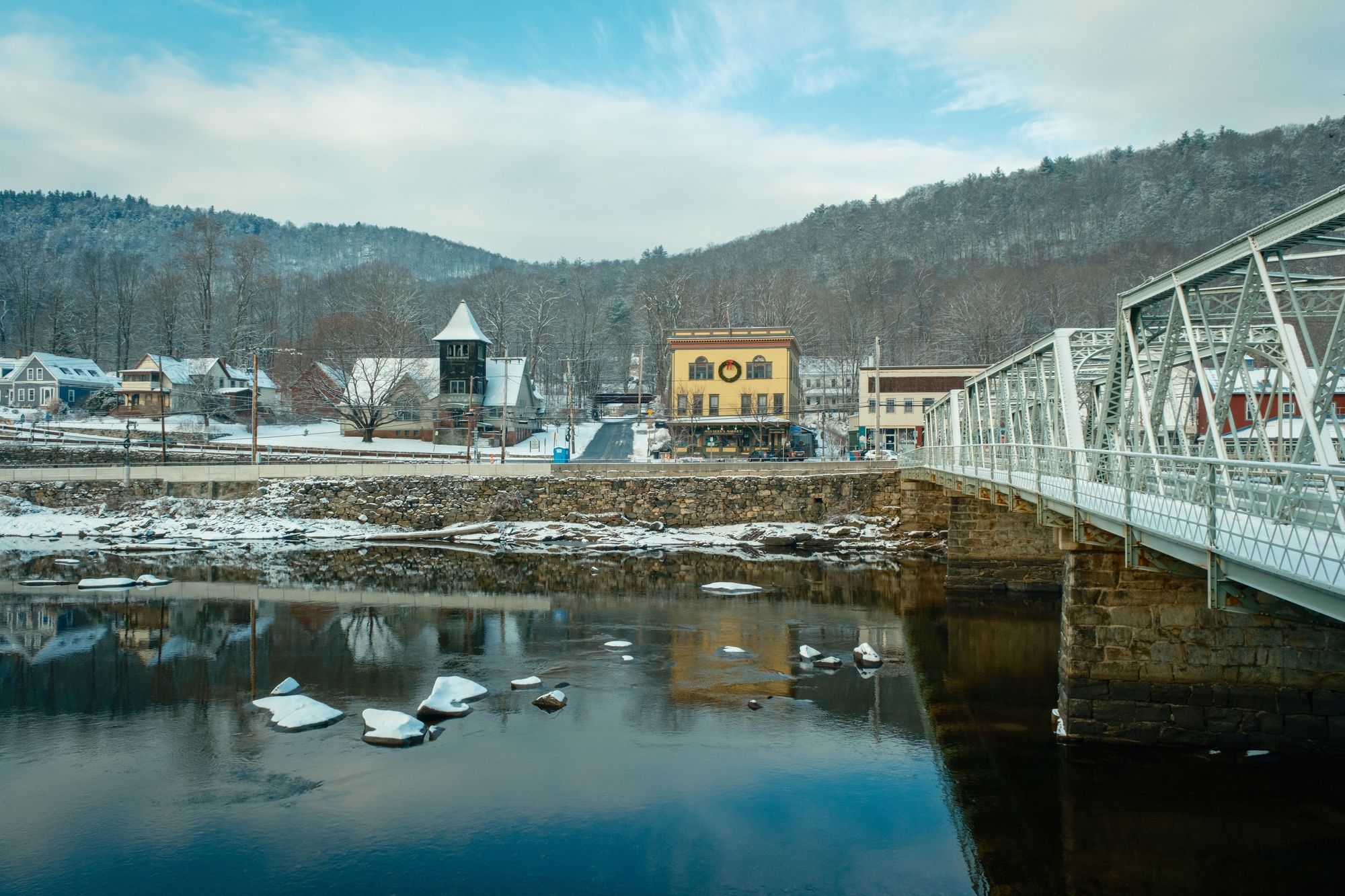 Shelburne Falls in Winter 01
