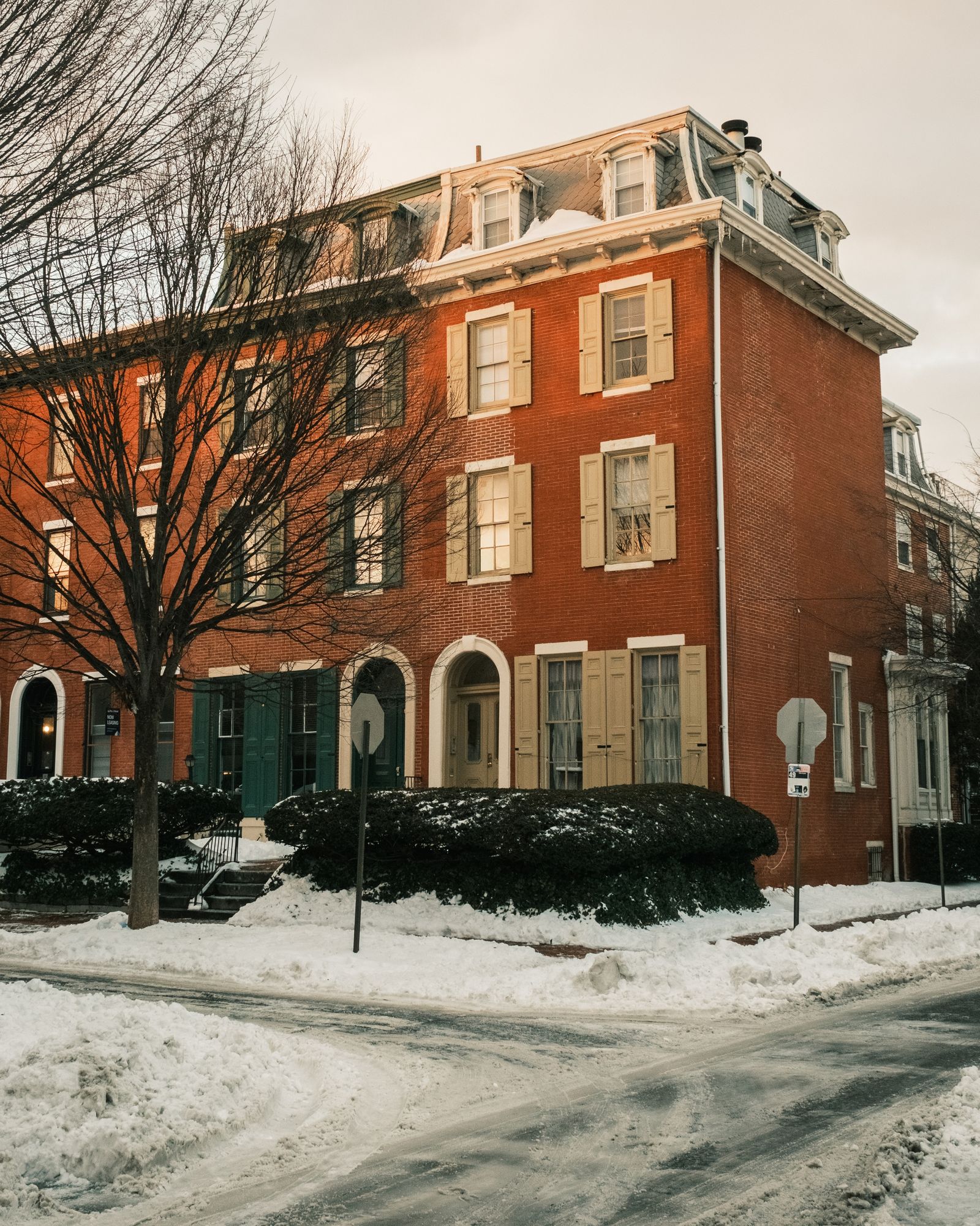Snow in Fairmount, Philadelphia