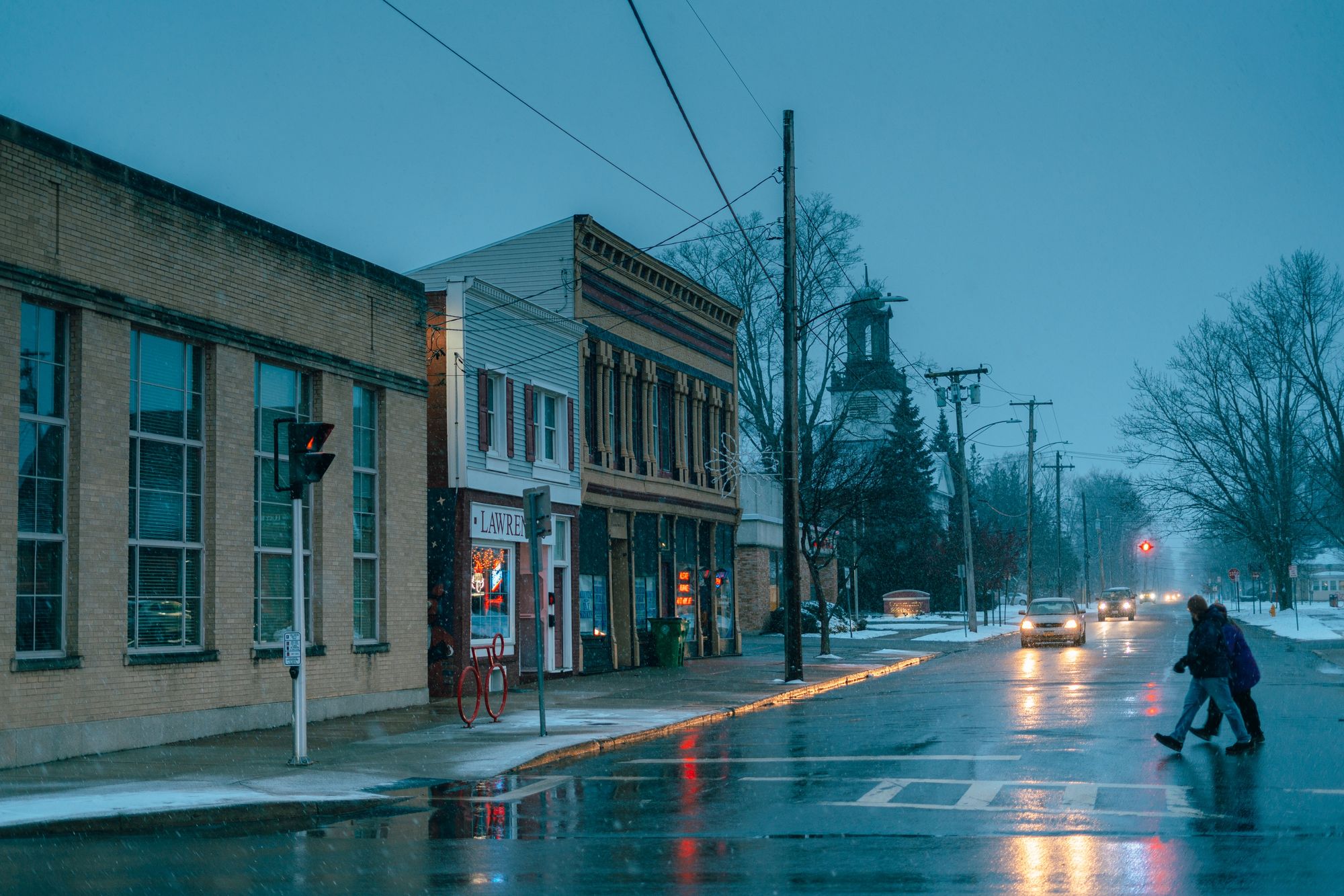 Snowy Night in Springville 01