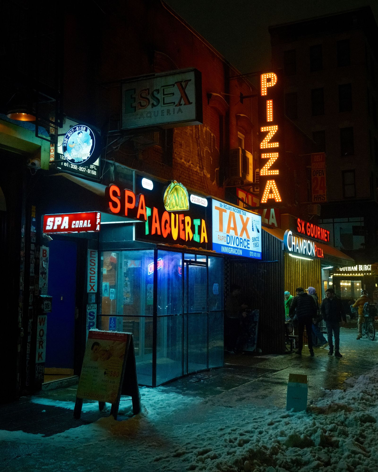 Snowy Night on Essex, Lower East Side