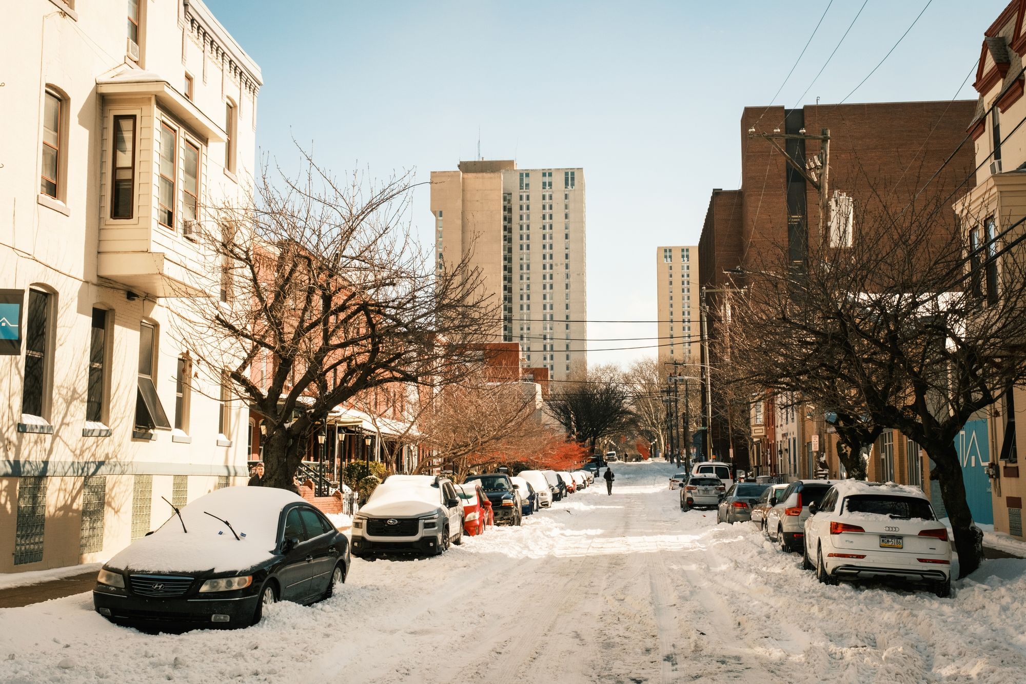 Snowy Street in West Philly
