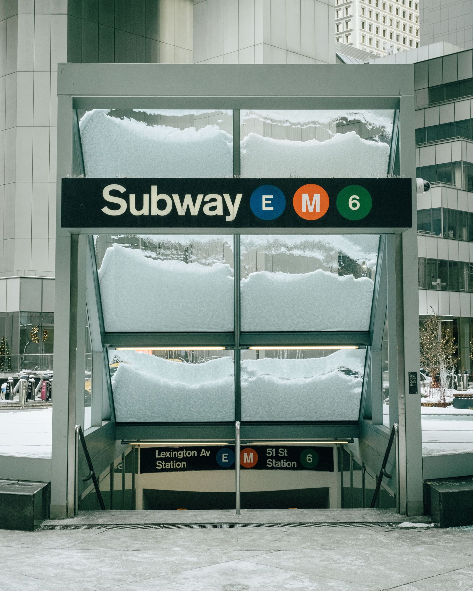 Snowy Subway Entrance