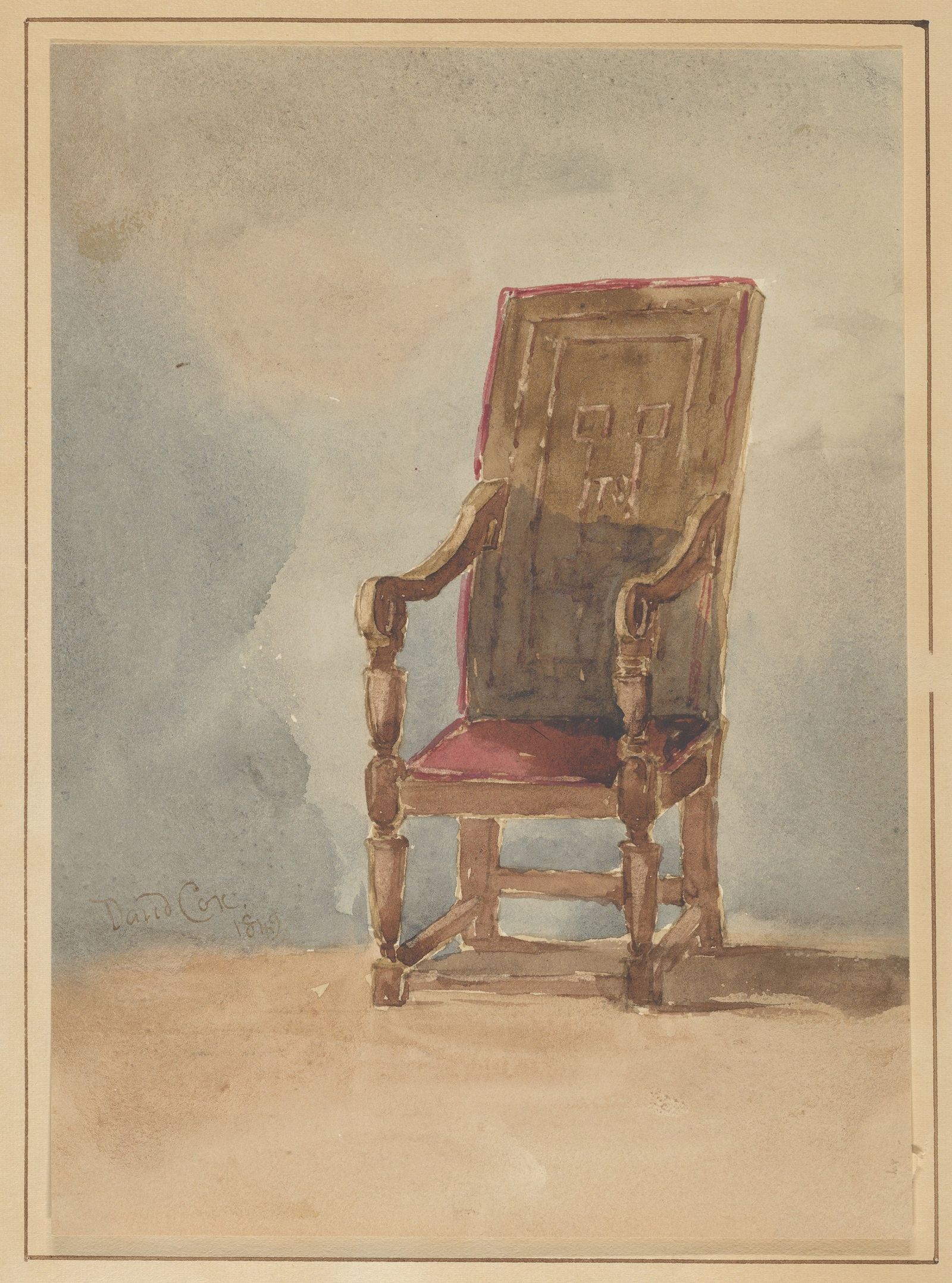 Study of an Antique Armchair (1849)