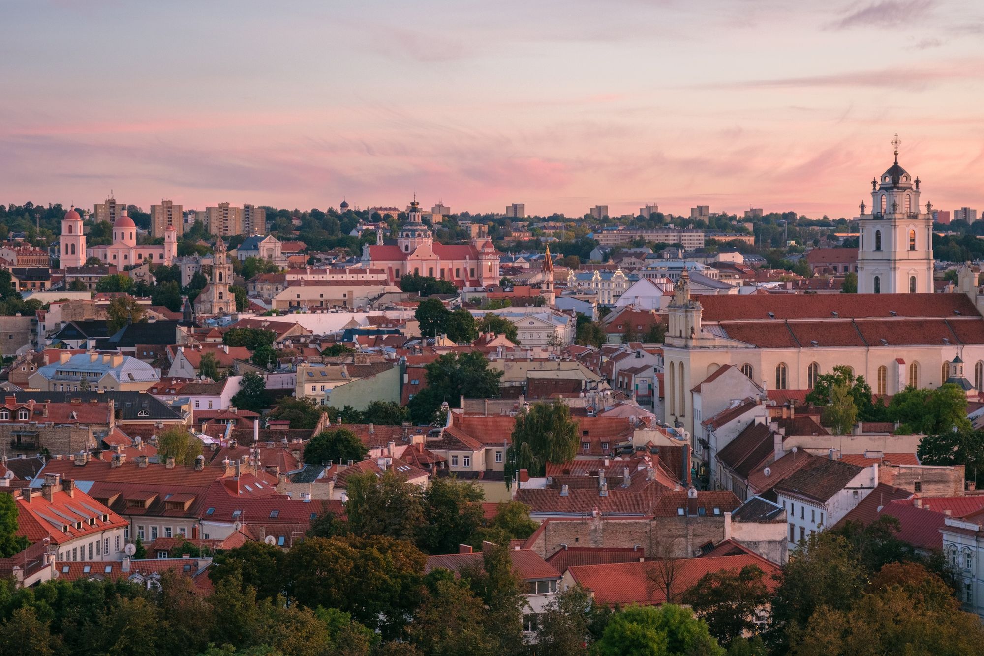 Sunset from Gediminas Castle, Vilnius 01