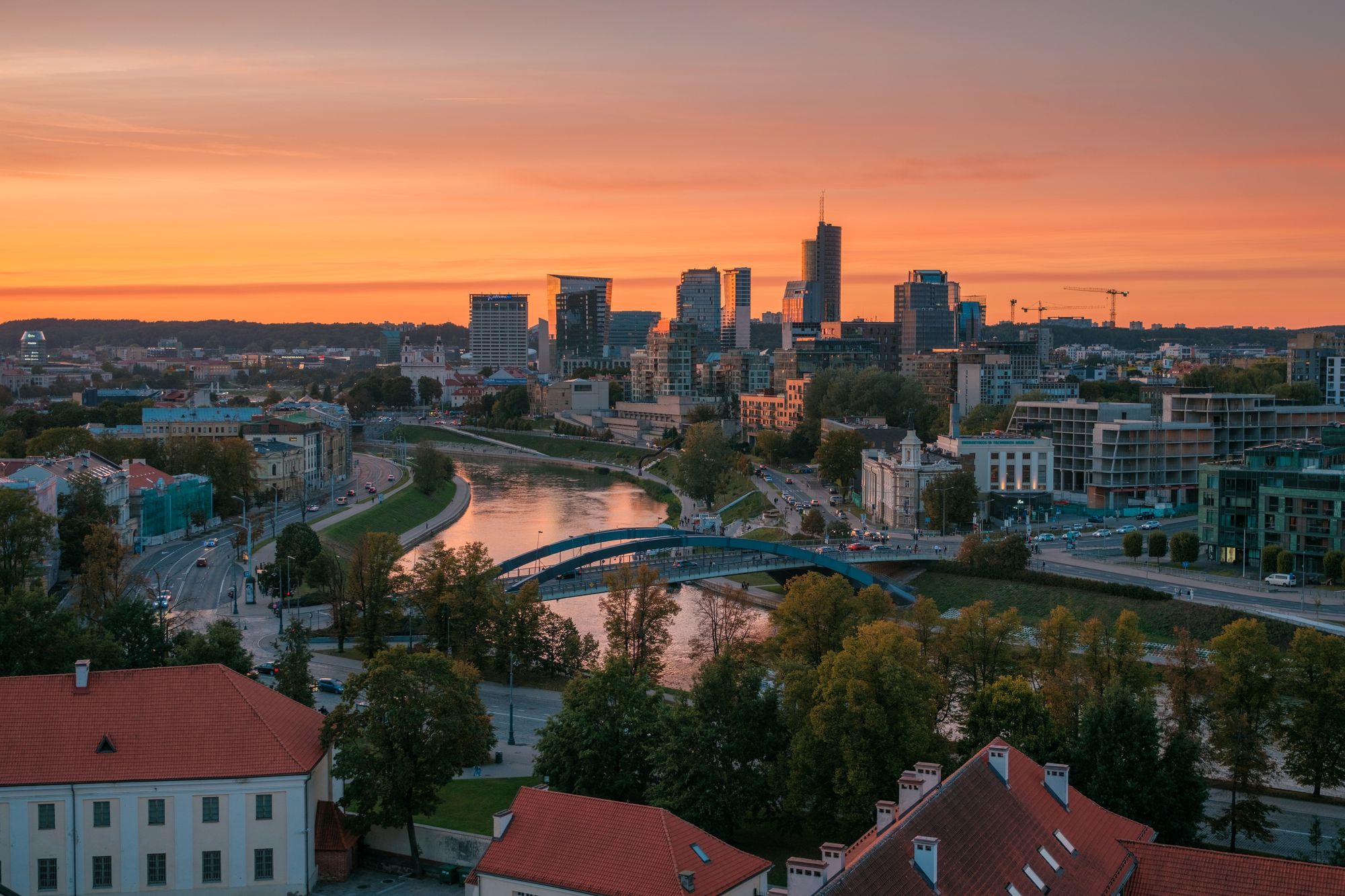Sunset from Gediminas Castle, Vilnius 02