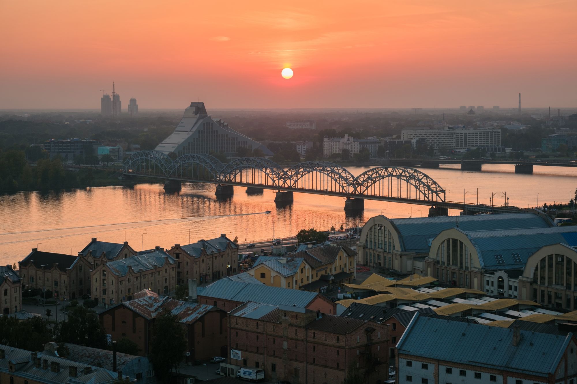 Sunset over the Daugava, Riga